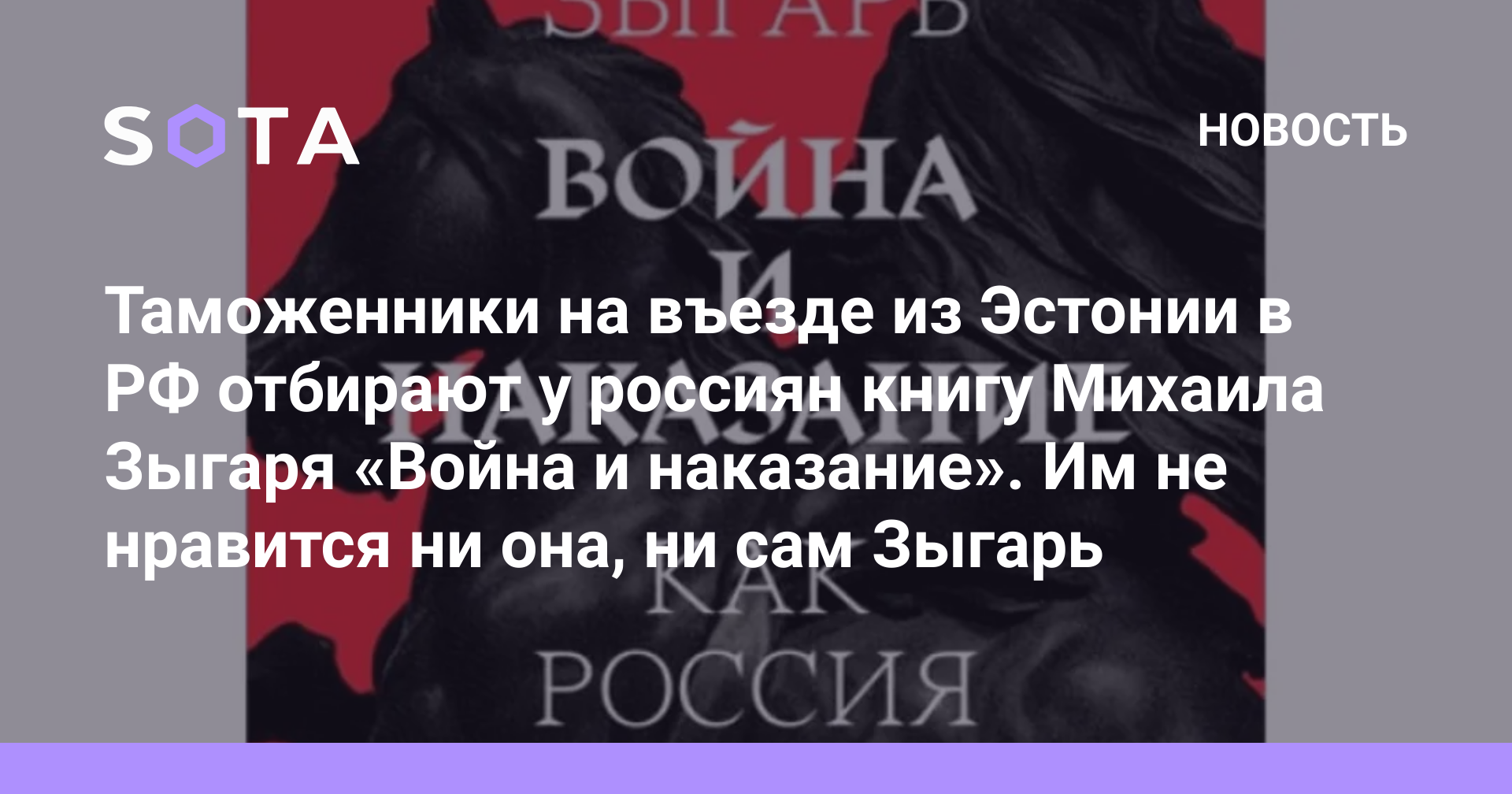 Таможенники на въезде из Эстонии в РФ отбирают у россиян книгу Михаила ...